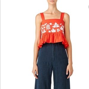 Carolina K Lyla Ruffle tank top Medium M